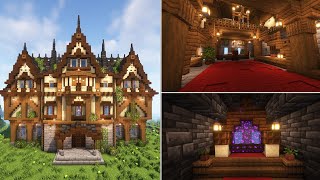 Minecraft  Big Medieval Mansion  Interior Tutorial [upl. by Lamaaj755]