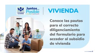 INSTRUCTIVO DILIGENCIAMIENTO FORMULARIO VIVIENDA [upl. by Prem]