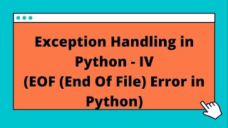 EOF Errors Exception Handling in Python IVCodeChef How to solve NZEC error in codechef ide [upl. by Alial]