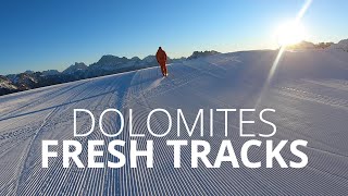 DOLOMITES FRESH TRACKS Passo San Pellegrino [upl. by Niwde823]