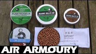 Airgun Ammunition Pellets vs Lead Balls  Air Armoury [upl. by Arymat]