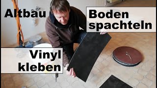 Vinylboden verkleben inkl Vorarbeiten [upl. by Ilellan141]