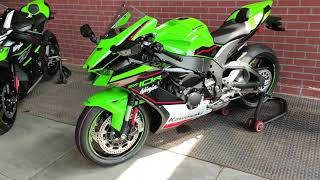 2021 Kawasaki Ninja ZX10R colors Black amp Lime Green Walkaround comparison [upl. by Ahsimaj]