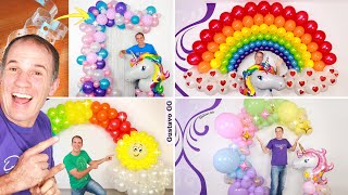 4 IDEAS 😍 DECORACION CON GLOBOS 😍 Guirnalda de globos decoraciones para cumpleaños  Gustavo gg [upl. by Sandon]