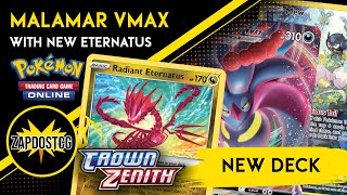 Radiant Eternatus Brings Life To The Malamar VMAX Deck Pokemon TCG [upl. by Oivlis]