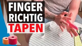 Finger Tapen Zeigefinger  Kinesiologie Tape Anleitung für Finger  Finger richtig Tapen [upl. by Moclam]