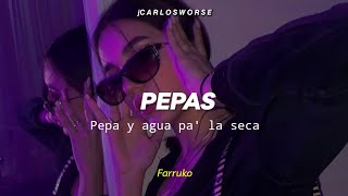 Pepa y agua pa la seca to el mundo en pastilla en la discoteca LetraLyrics [upl. by Kcirddot992]