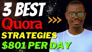 These are The 3 Best Strategies to do Affiliate Marketing on Quora  801 Per Day [upl. by Merritt]