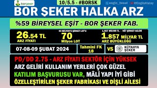 BORSK BOR ŞEKER HİSSE HALKA ARZ quotİYİ GİBİquot [upl. by Trela]