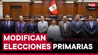 Congreso Comisión de Constitución aprobó modificar las elecciones primarias abiertas [upl. by Seda987]