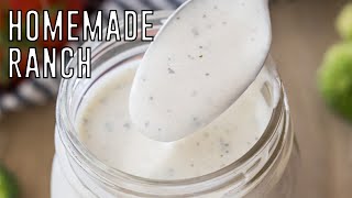 Homemade Ranch Dressing Shorts [upl. by Ahsinan]