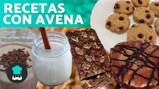 Recetas con AVENA saludables y FÁCILES ✅ 5 Recetas [upl. by Lemrej200]