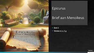 Epicurus Brief aan Menoikeus deel 2 [upl. by Fernandez16]