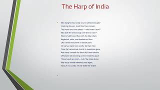 The Harp of India by Henry Derozio [upl. by Euseibbob]