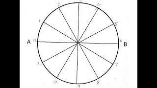 27Dividing A Circle Into 12 Equal Parts [upl. by Irabaj]