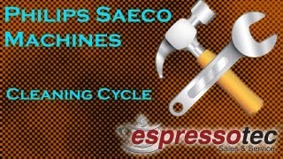 Philips Saeco Espresso Machine Cleaning Tablet Cycle [upl. by Henrion]