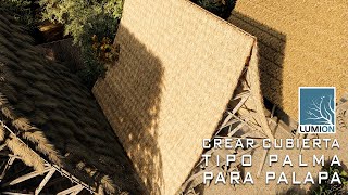 COMO HACER UNA CUBIERTA DE PALMA PARA PALAPA EN SKETCHUP Y LUMION 10 [upl. by Hanimay785]