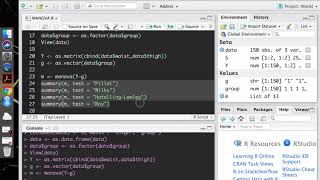 MANOVA in R  manova [upl. by Eiuqram]