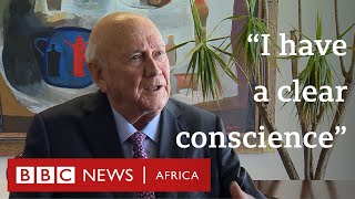 South Africas FW De Klerk on apartheid Mandela and Ramaphosa  BBC Africa [upl. by Gnes]