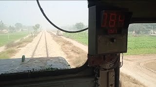 85kmh Speed Cabin Riding of HBU 20 8060 LocomotiveNear Notak Railway Station [upl. by Lorry]