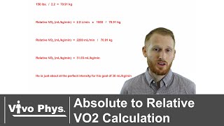 Absolute to Relative VO2 Calculation [upl. by Disharoon]