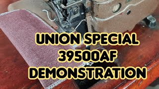 Union Special 39500AF overlocker demo [upl. by Ranger]