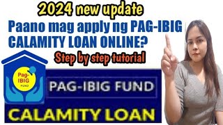 How to apply Pagibig Calamity Loan online Paano mag apply ng Pagibig Calamity Loan online 2024 [upl. by Asseneg228]