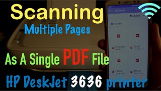 HP DeskJet 3636 Scanning Multiple Pages as A single PDF file review [upl. by Haden]