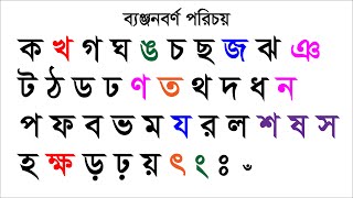 ব্যঞ্জনবর্ণ পরিচয় Consonant identity খুব সহজে বাংলা রিডিং পড়া শিখুন l [upl. by Htilil106]