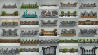 35 Minecraft Fence  Wall Design Ideas [upl. by Bigod]