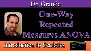 Introduction to OneWay Repeated Measures ANOVA WithinSubjects ANOVA [upl. by Henriha]