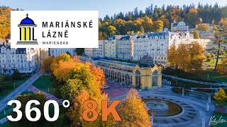 Město Mariánské Lázně  VR 360 rozlišení 8K [upl. by Nauqyt]