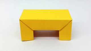 How To Make a Paper Table  Easy Origami Table Paper Furniture Making Tutorial [upl. by Wandie761]