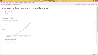 Newton  raphson method using mathematica [upl. by Reham]