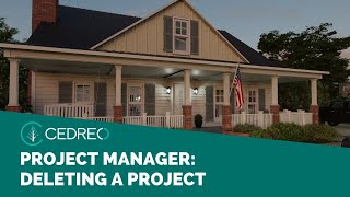 Cedreo Tutorial How to Delete a Project [upl. by Moore478]