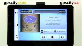 Audible Books in the Garmin nuvi 3550 and nuvi 3590 with GPS City [upl. by Lleuqram523]