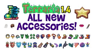 Terraria 14 New Accessories Journeys End All New Accessory Items [upl. by Sandye]