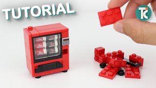 LEGO COCA COLA VENDING MACHINE Tutorial [upl. by Larochelle]