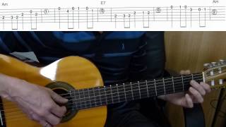 Миллион роз  мелодия на гитаре  табы  Million Roses  Guitar melody tutorial  TAB [upl. by Doniv800]