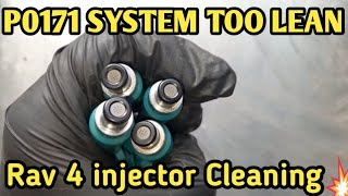 Toyota Rav4 P0171 System Too Lean Fuel Injector Cleaning and Spark Plug Change [upl. by Ecinereb392]