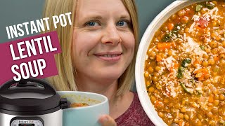 THE BEST Instant Pot LENTIL Soup Recipe  NO Sauteing [upl. by Ahsimrac672]