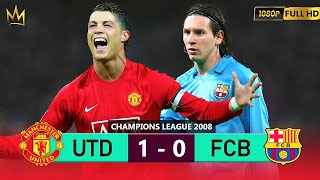 RONALDO SHOWS MESSI WHOS IN CHARGE AT OLD TRAFFORD  UCL 2008 SEMIFINAL [upl. by Aennaej581]