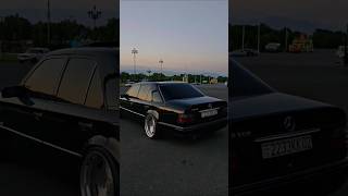 Stunning Black MercedesBenz W124 E500 with Low Profile Rims at Sunset  Ultimate Shine amp Style [upl. by Augustus]