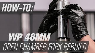 How To Rebuild Fork Seals on WP 48MM Open Chamber Forks [upl. by Bernadine936]