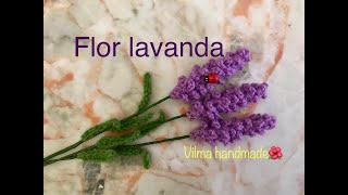 FLOR LAVANDA a crochet facil de tejer y muy bonita [upl. by Champ526]