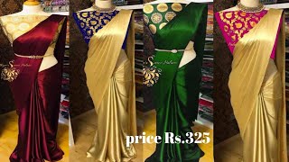 plain stain silk sarees Rs325 [upl. by Aserahs273]