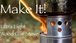 Ultralight Wood Gas Stove How to Make a Super Light and Compact Backpacking Twig Stove [upl. by Karine142]