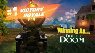 Fortnite Crown Royale Winning as Doctor Doom to hit the Victory Von Doom Emote [upl. by Nassi]