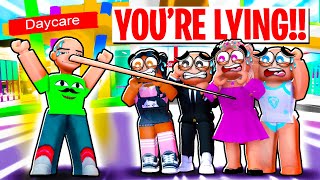 DAYCARE LIAR LIAR PANTS ON FIRE  Roblox  Brookhaven 🏡RP [upl. by Reyotal713]