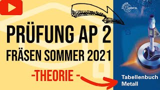 PRÜFUNG METALL SOMMER 2021  FRÄSEN THEORIE  IHK  Vorgehensweise  Maschinenbau  METALL 💯✅ [upl. by Newman]